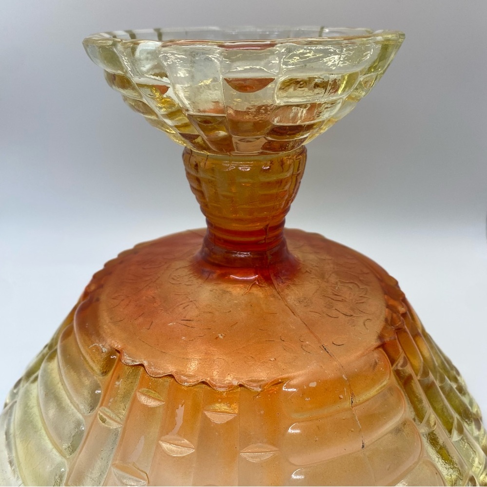 Jeanette Glass amberina pedestal bowl - Picture 6 of 10